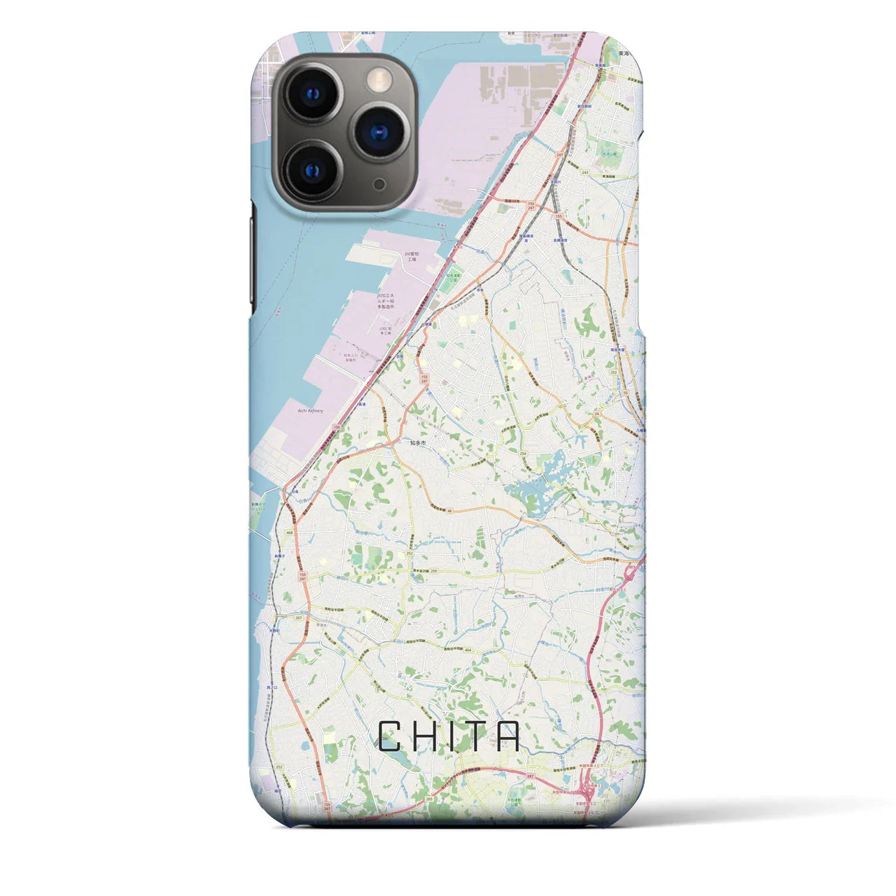 【知多(愛知県)】地図柄iPhoneケース(バックカバータイプ)
