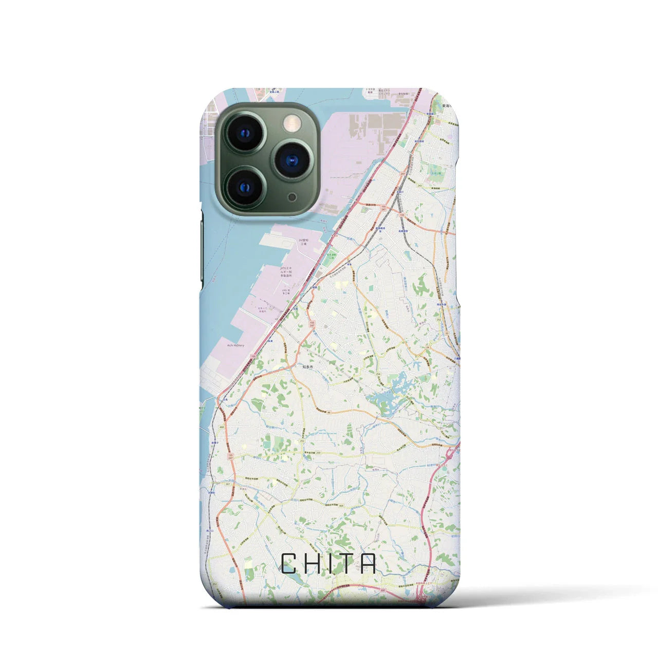 【知多(愛知県)】地図柄iPhoneケース(バックカバータイプ)
