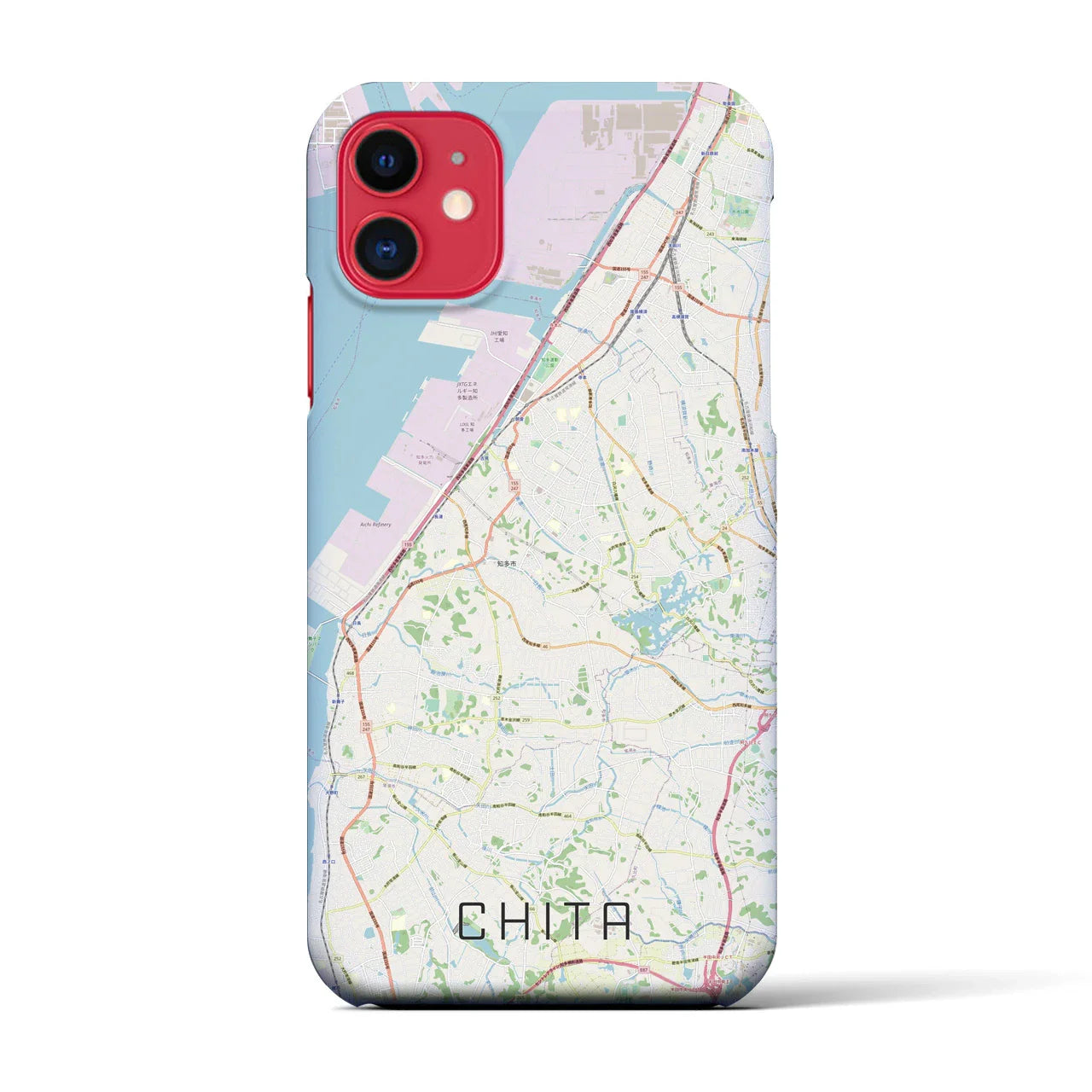 【知多(愛知県)】地図柄iPhoneケース(バックカバータイプ)