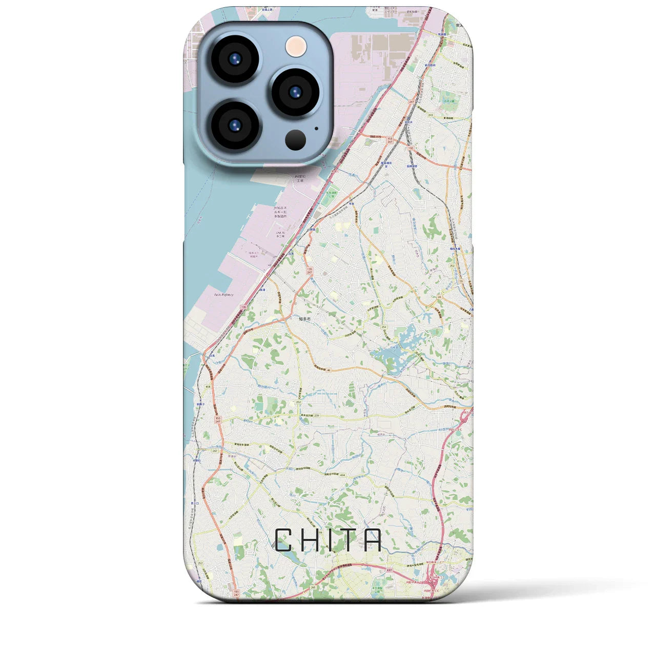 【知多(愛知県)】地図柄iPhoneケース(バックカバータイプ)