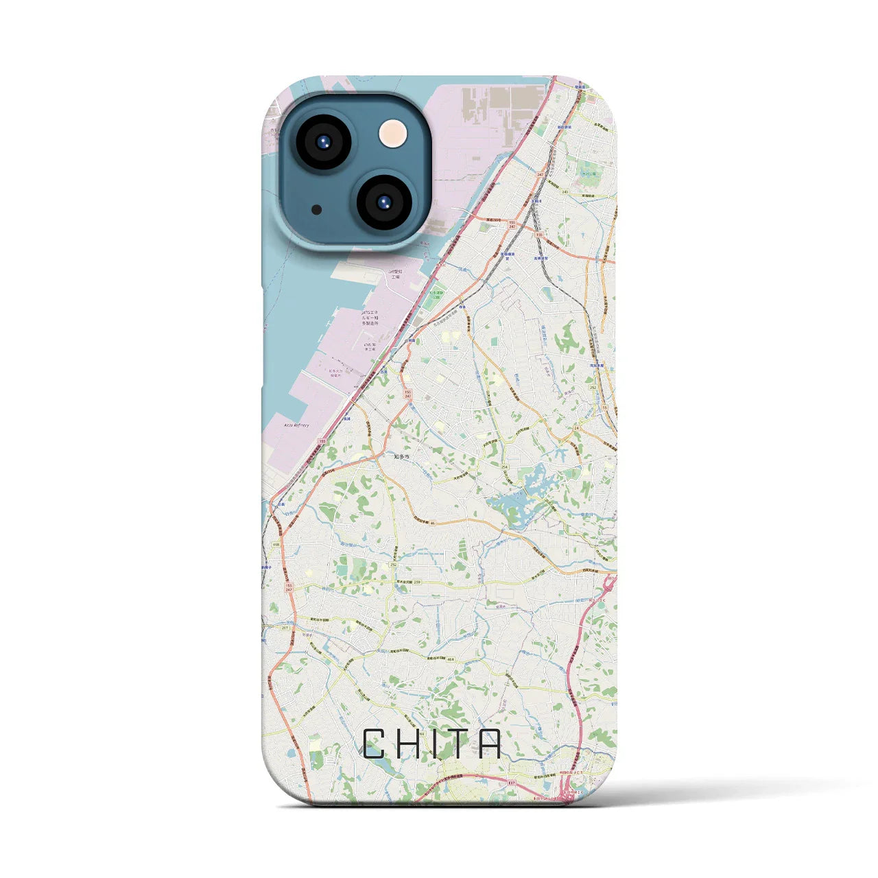 【知多(愛知県)】地図柄iPhoneケース(バックカバータイプ)