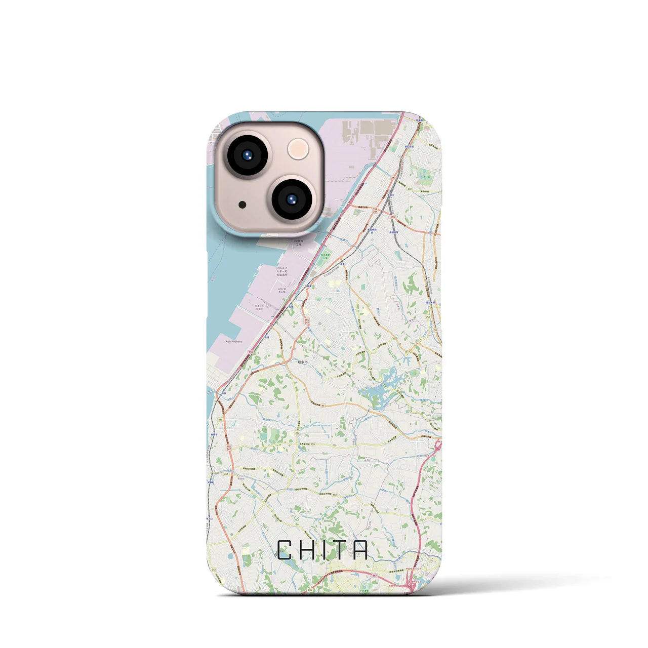 【知多(愛知県)】地図柄iPhoneケース(バックカバータイプ)