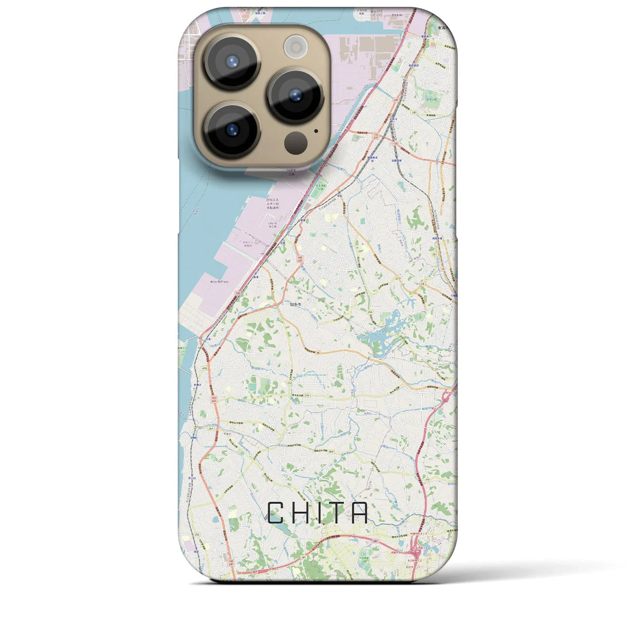 【知多(愛知県)】地図柄iPhoneケース(バックカバータイプ)