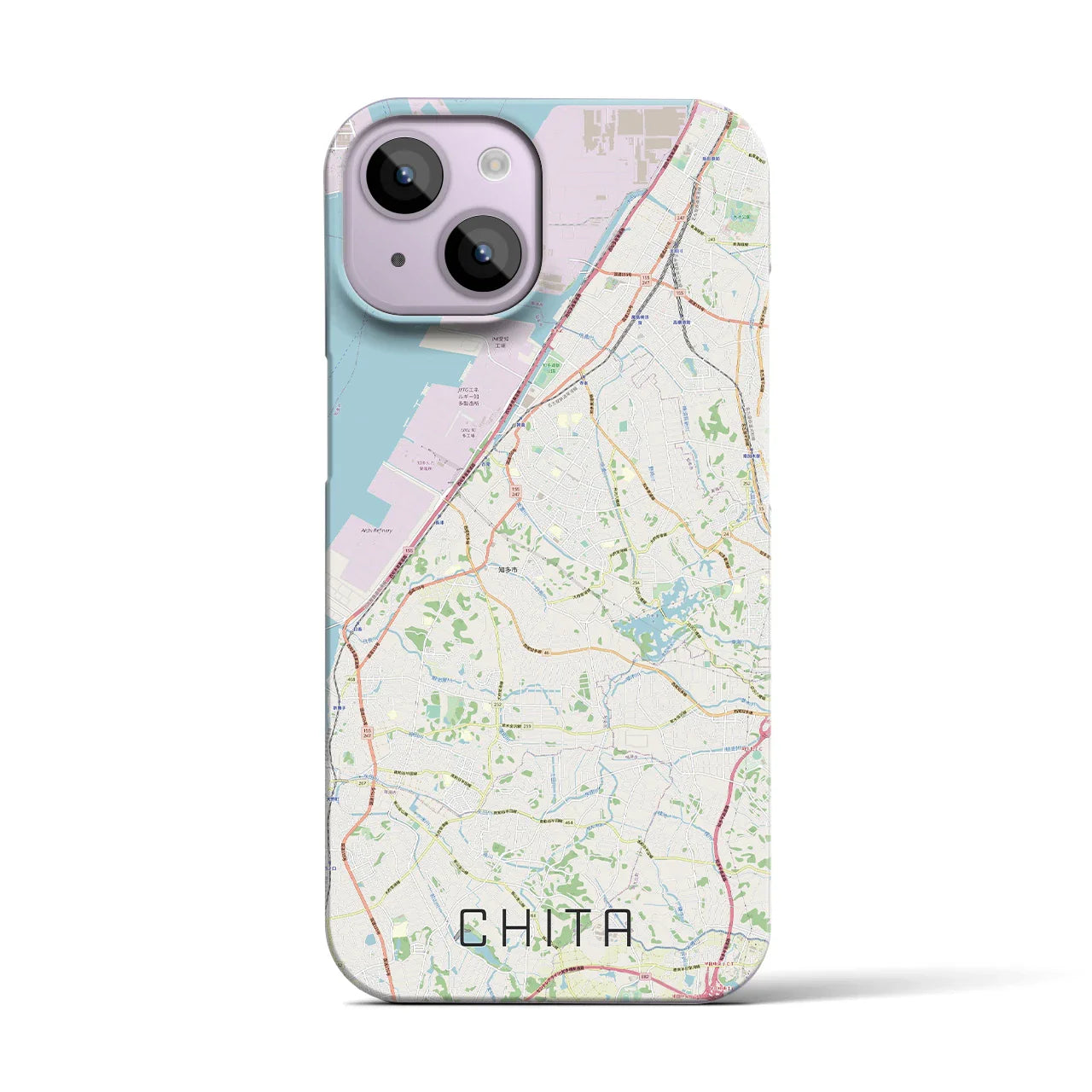 【知多(愛知県)】地図柄iPhoneケース(バックカバータイプ)