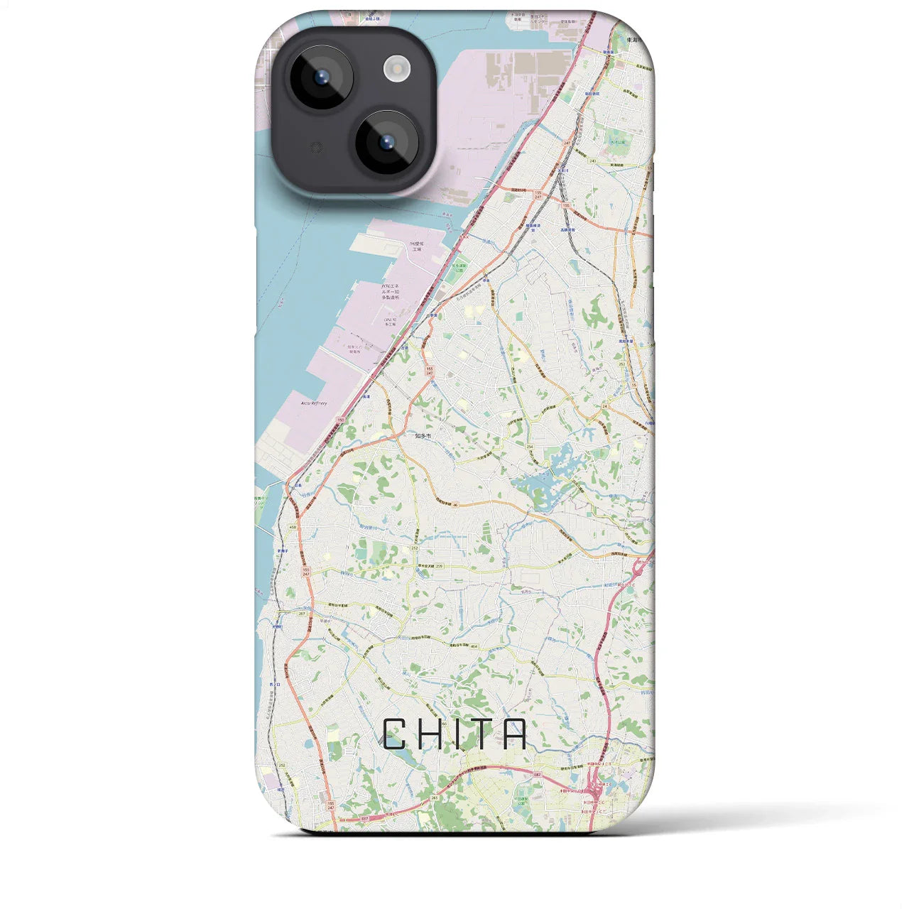 【知多(愛知県)】地図柄iPhoneケース(バックカバータイプ)