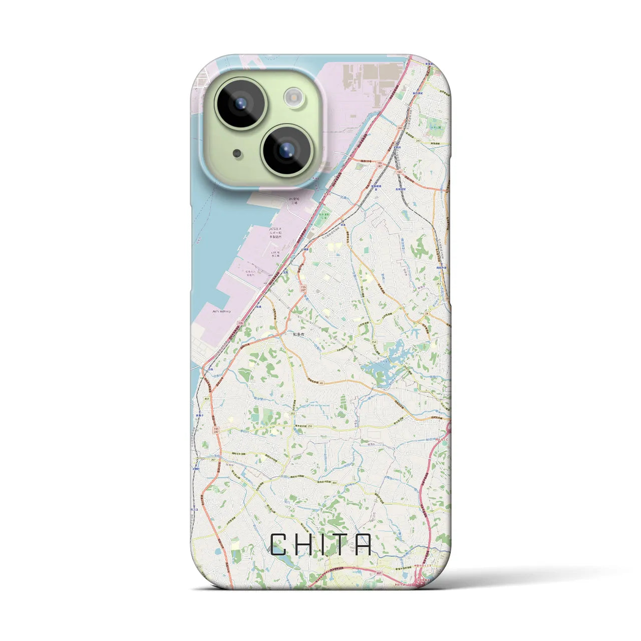 【知多(愛知県)】地図柄iPhoneケース(バックカバータイプ)