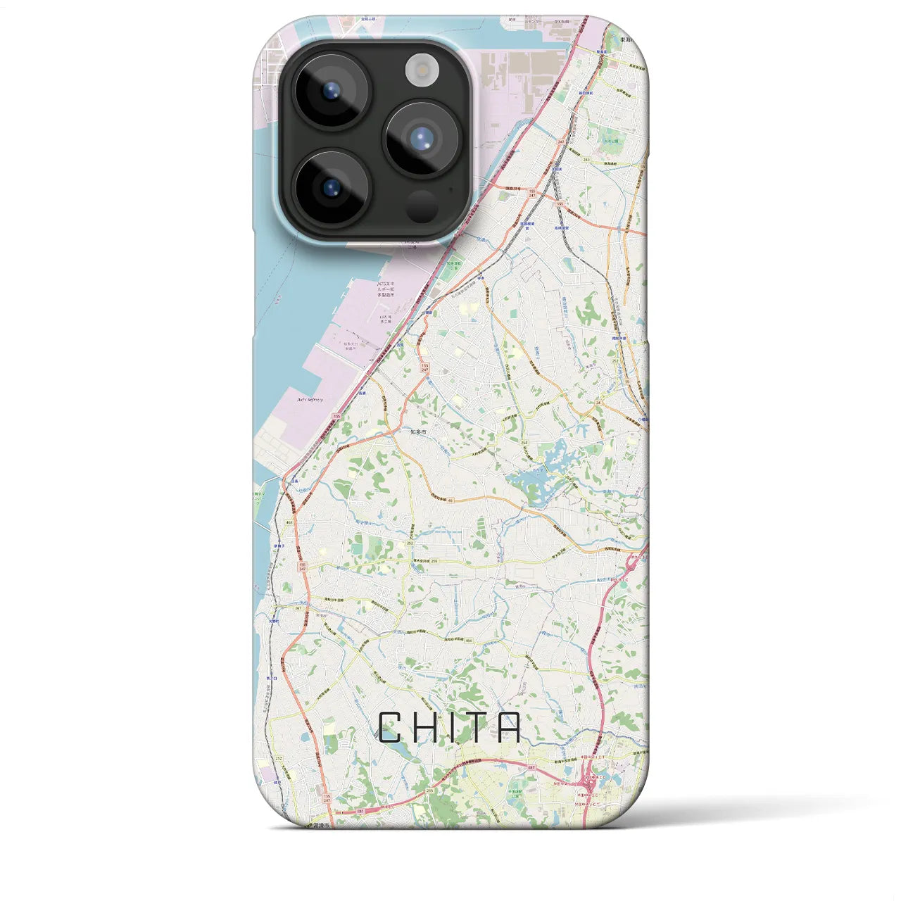 【知多(愛知県)】地図柄iPhoneケース(バックカバータイプ)