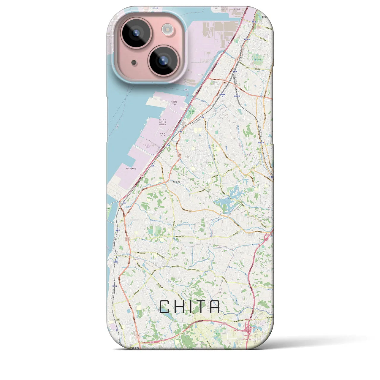 【知多(愛知県)】地図柄iPhoneケース(バックカバータイプ)
