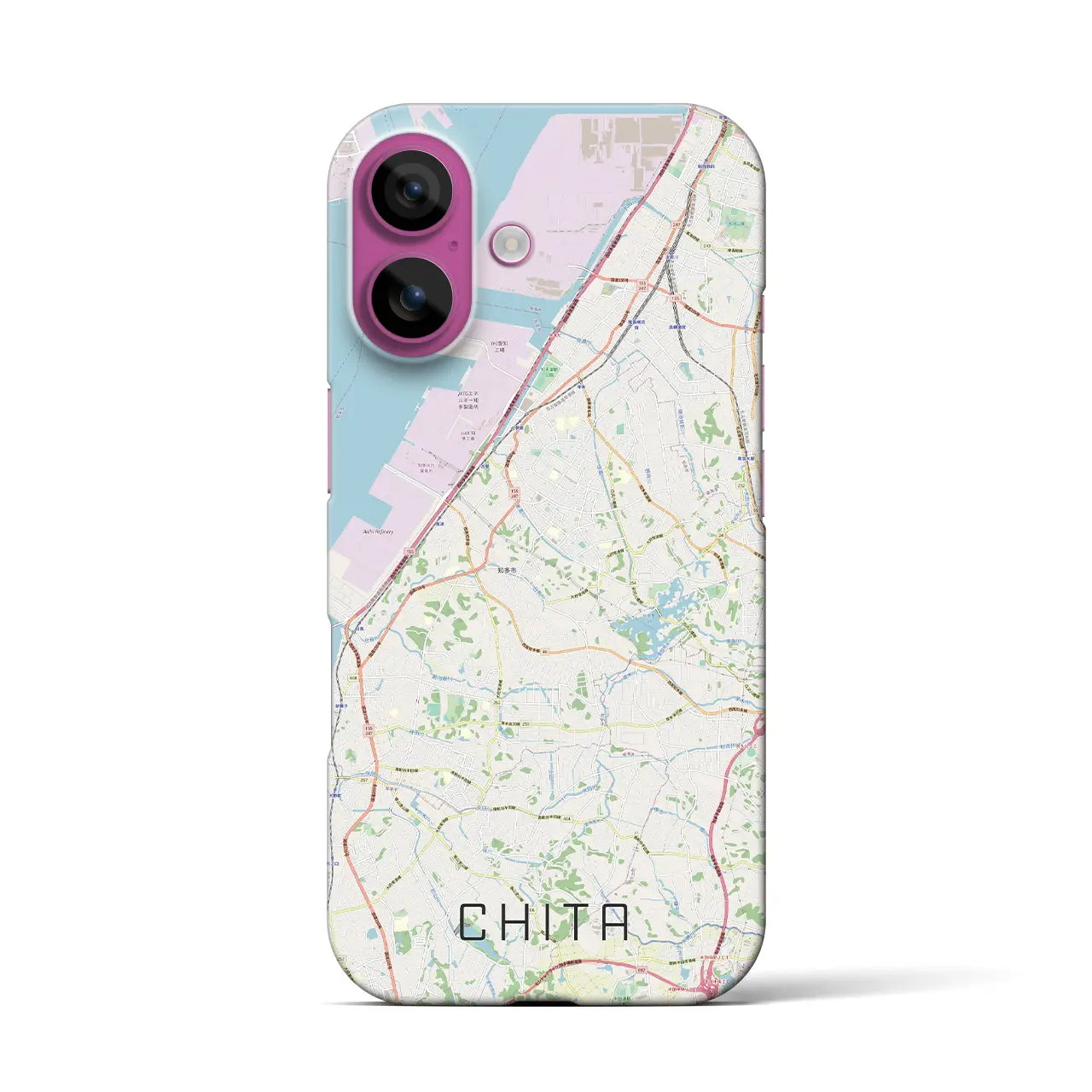 【知多(愛知県)】地図柄iPhoneケース(バックカバータイプ)