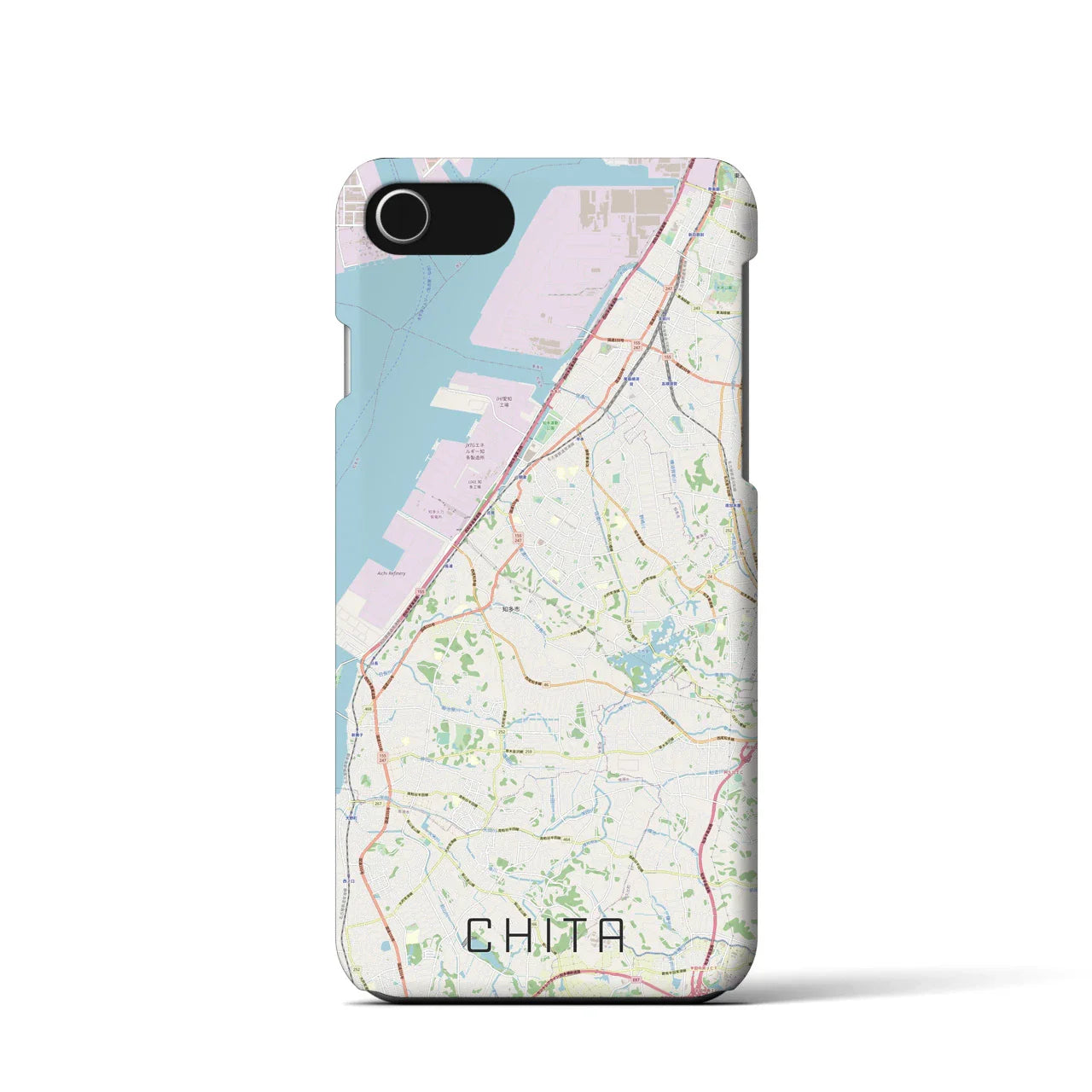 【知多(愛知県)】地図柄iPhoneケース(バックカバータイプ)