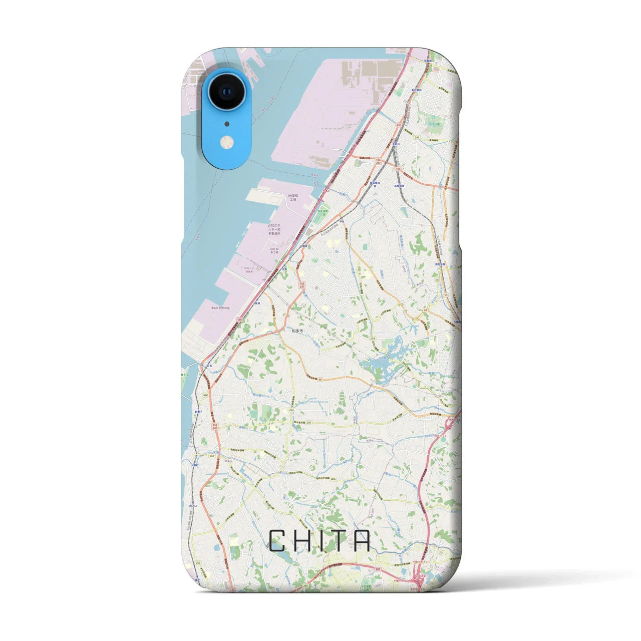 【知多(愛知県)】地図柄iPhoneケース(バックカバータイプ)