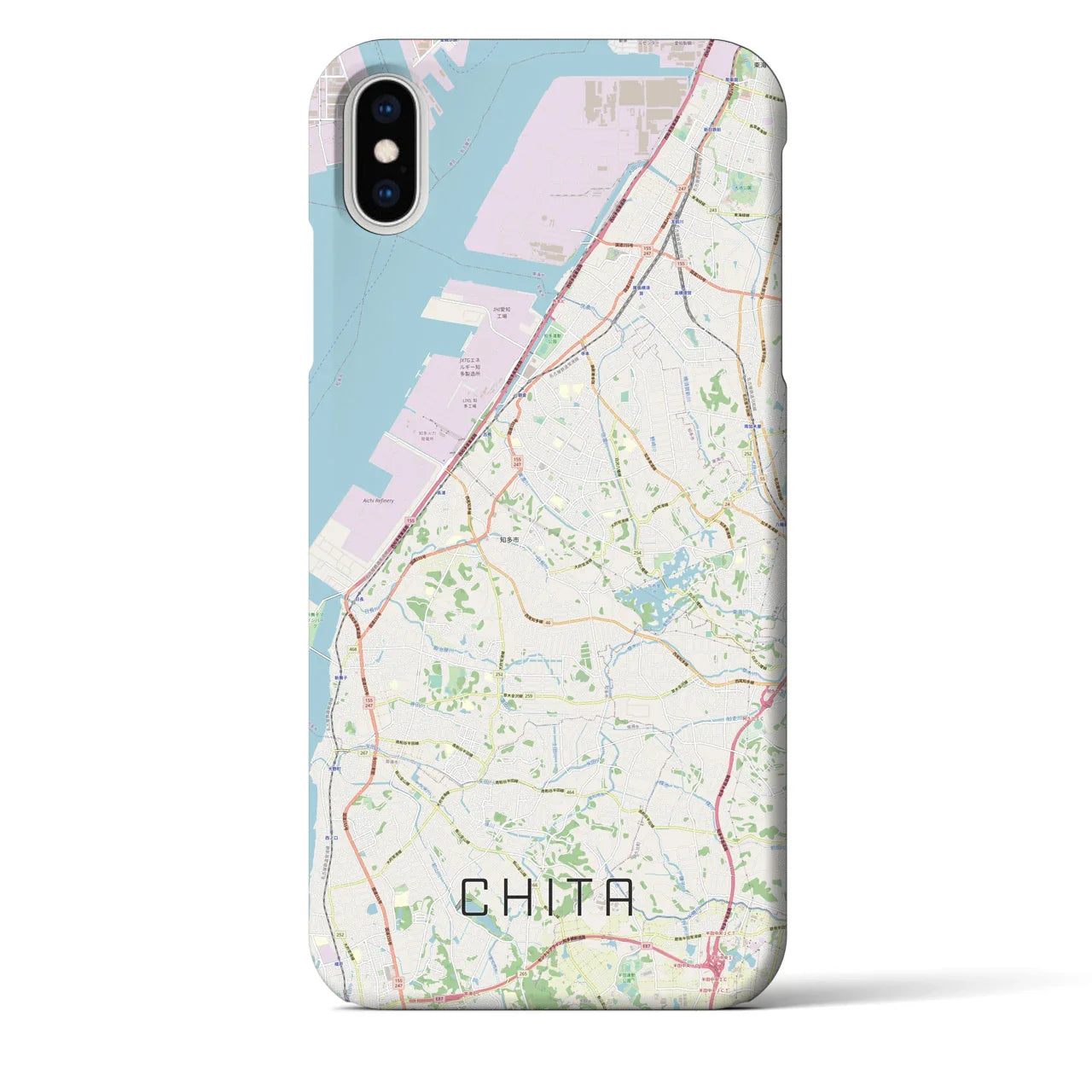 【知多(愛知県)】地図柄iPhoneケース(バックカバータイプ)