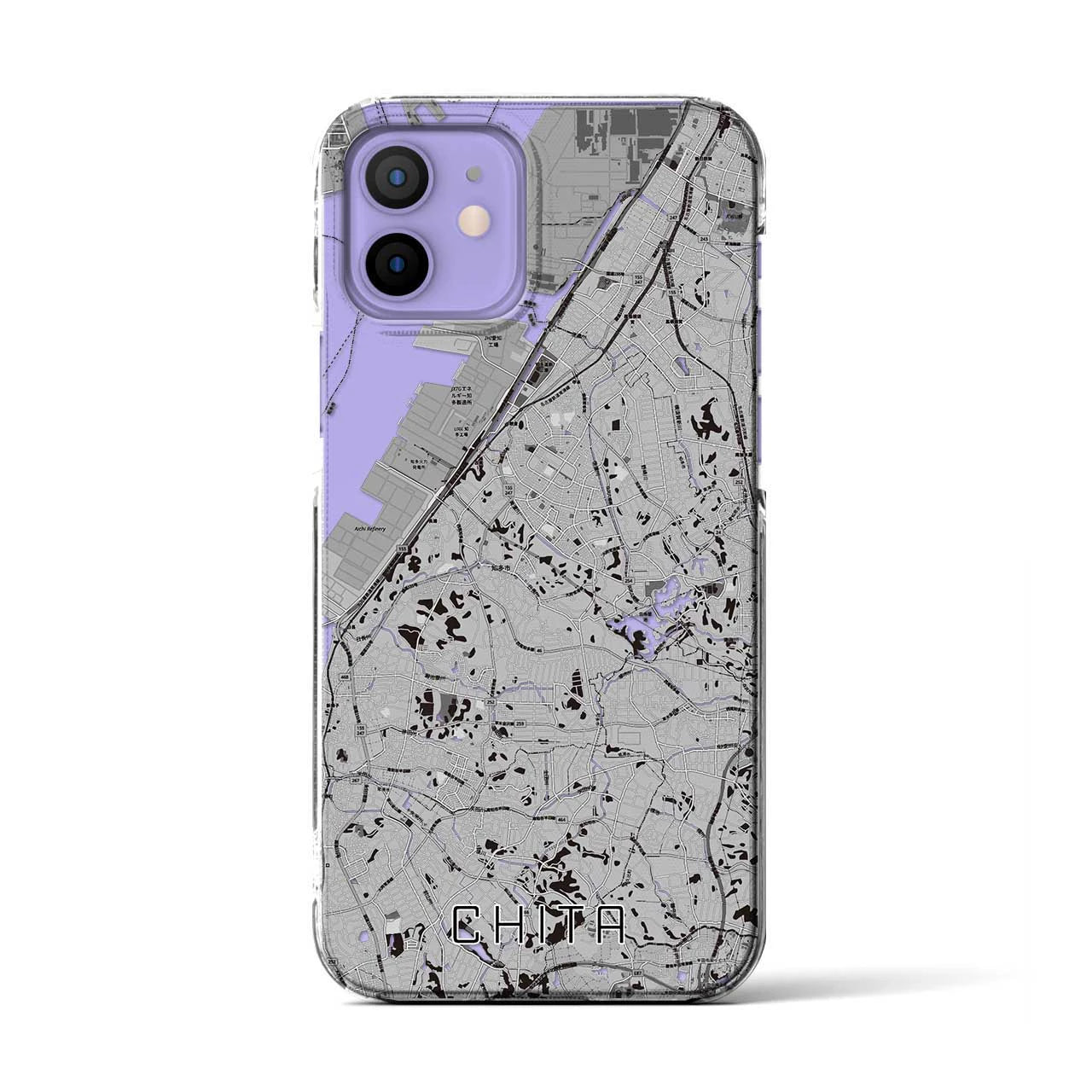 【知多(愛知県)】地図柄iPhoneケース(クリアタイプ)