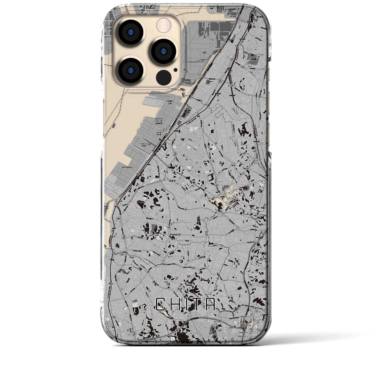 【知多(愛知県)】地図柄iPhoneケース(クリアタイプ)