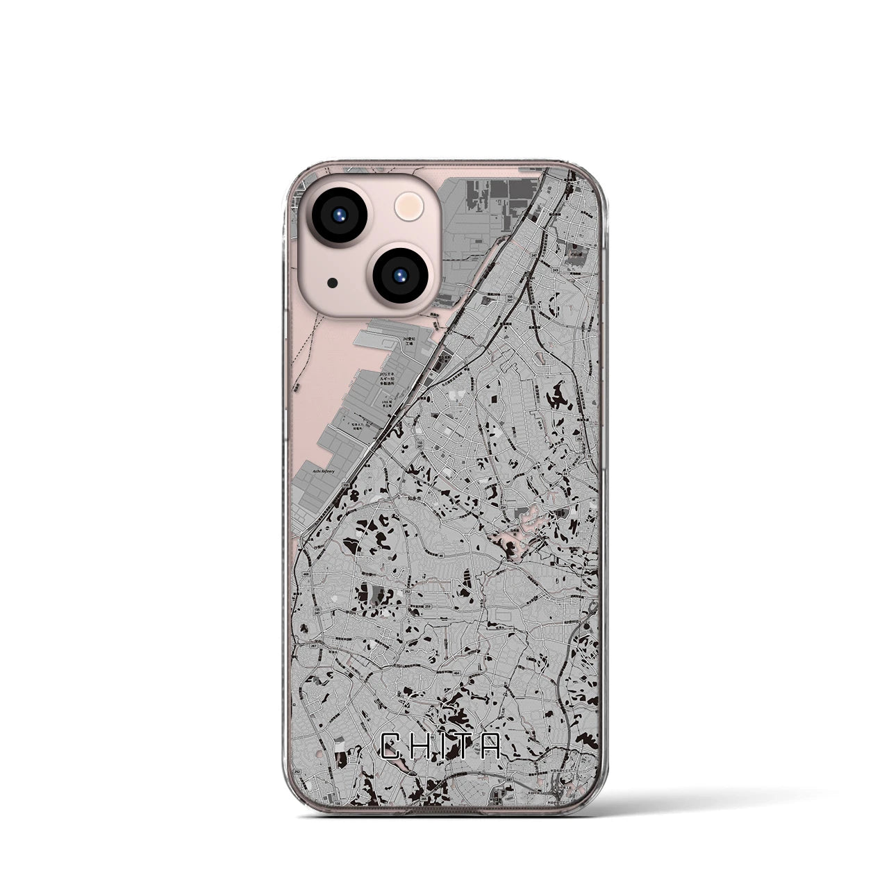 【知多(愛知県)】地図柄iPhoneケース(クリアタイプ)