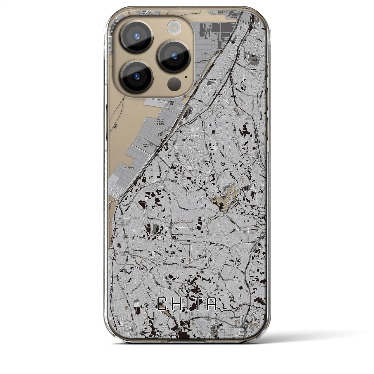 【知多(愛知県)】地図柄iPhoneケース(クリアタイプ)