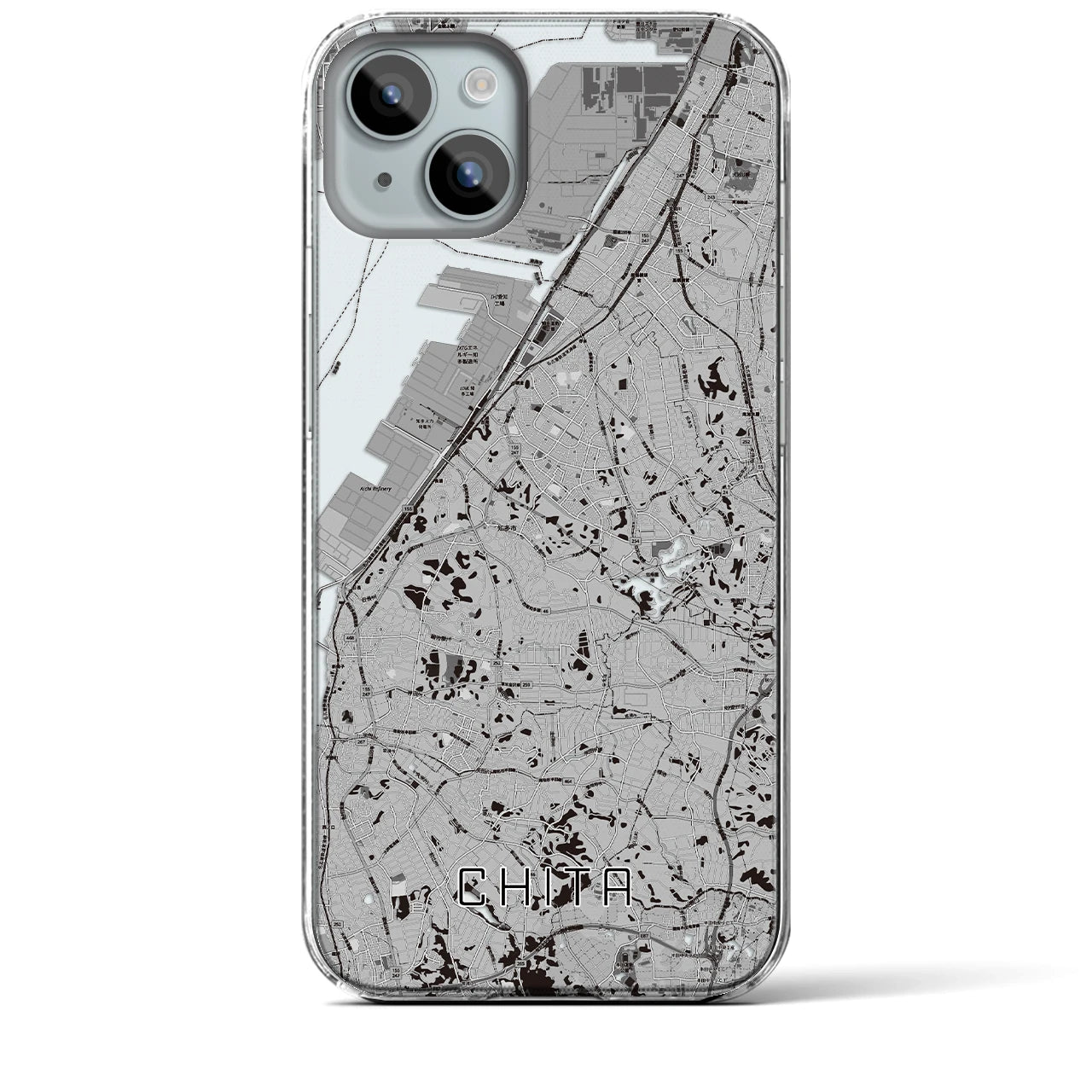 【知多(愛知県)】地図柄iPhoneケース(クリアタイプ)