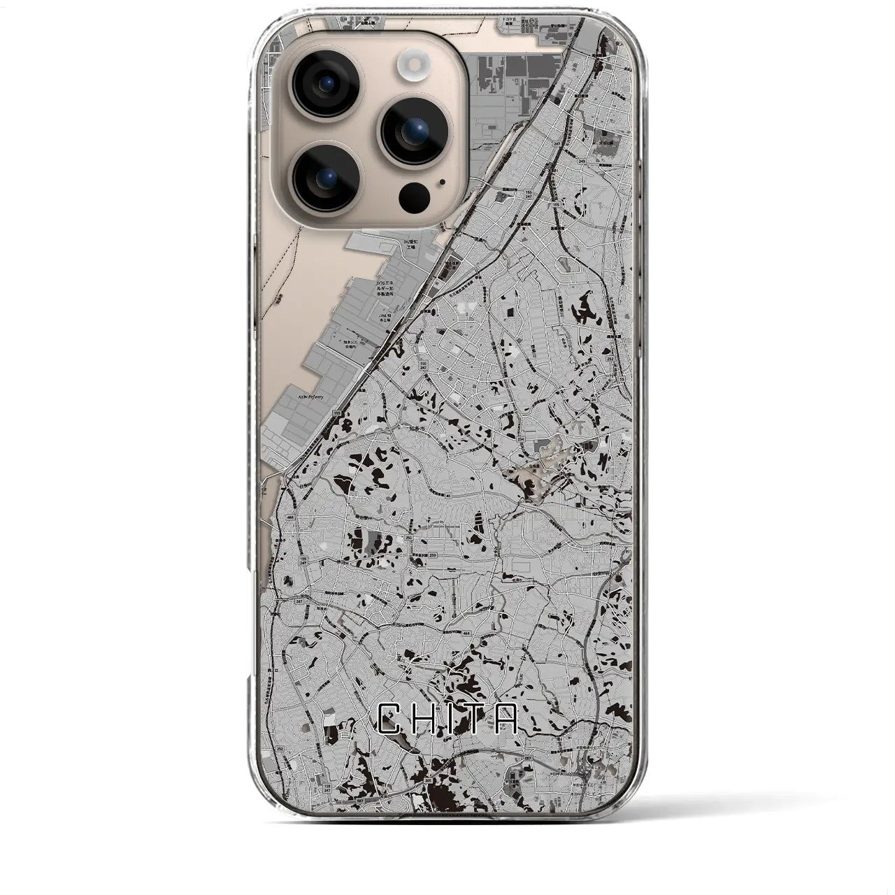 【知多(愛知県)】地図柄iPhoneケース(クリアタイプ)