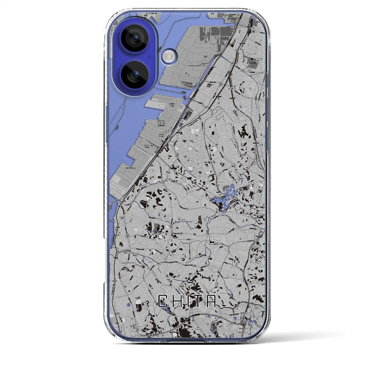 【知多(愛知県)】地図柄iPhoneケース(クリアタイプ)