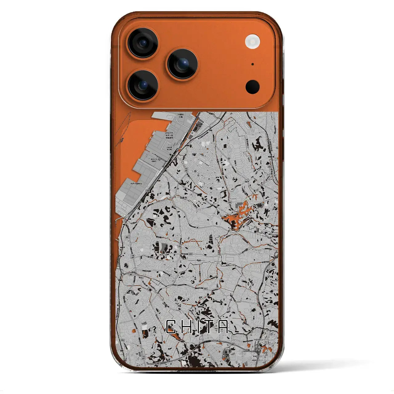 【知多(愛知県)】地図柄iPhoneケース(クリアタイプ)