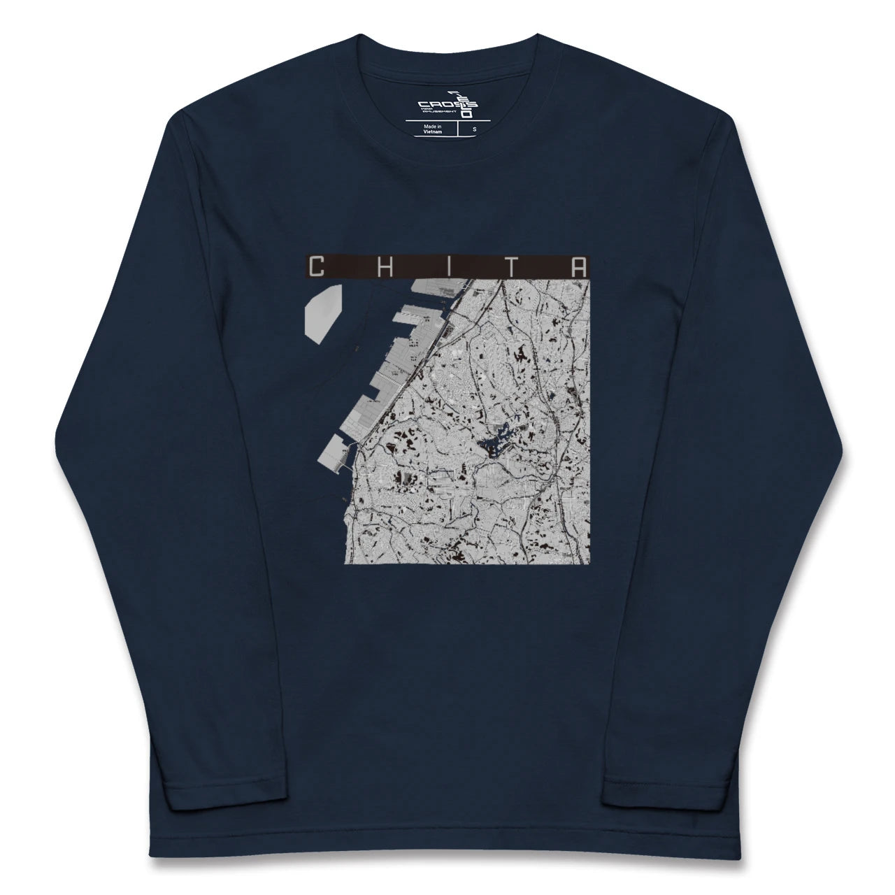 【知多(愛知県)】地図柄ロングスリーブTシャツ
