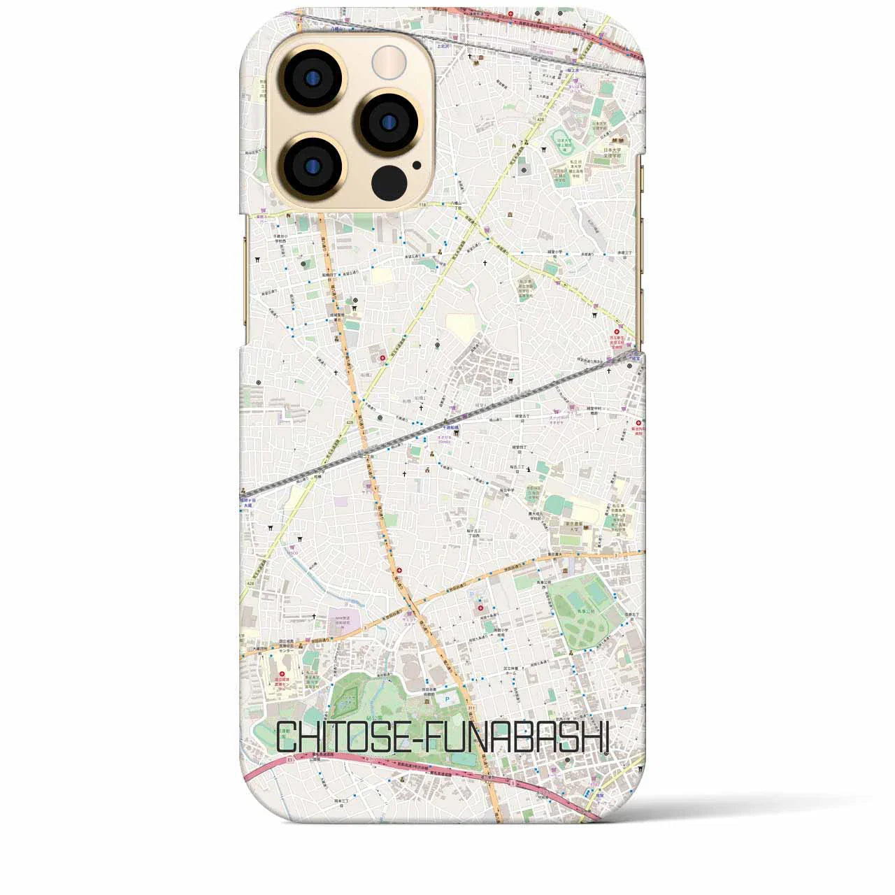 【千歳船橋(東京都)】地図柄iPhoneケース(バックカバータイプ)