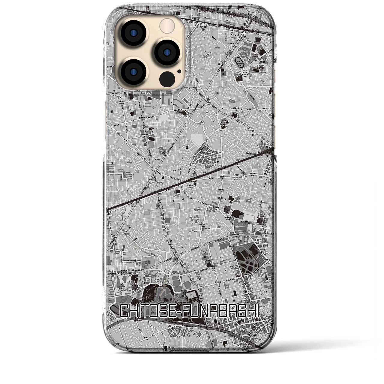 【千歳船橋(東京都)】地図柄iPhoneケース(クリアタイプ)