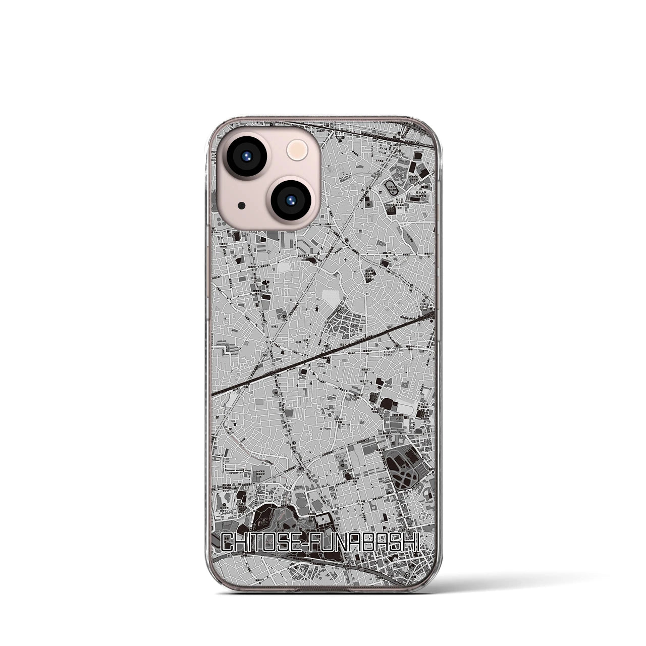 【千歳船橋(東京都)】地図柄iPhoneケース(クリアタイプ)