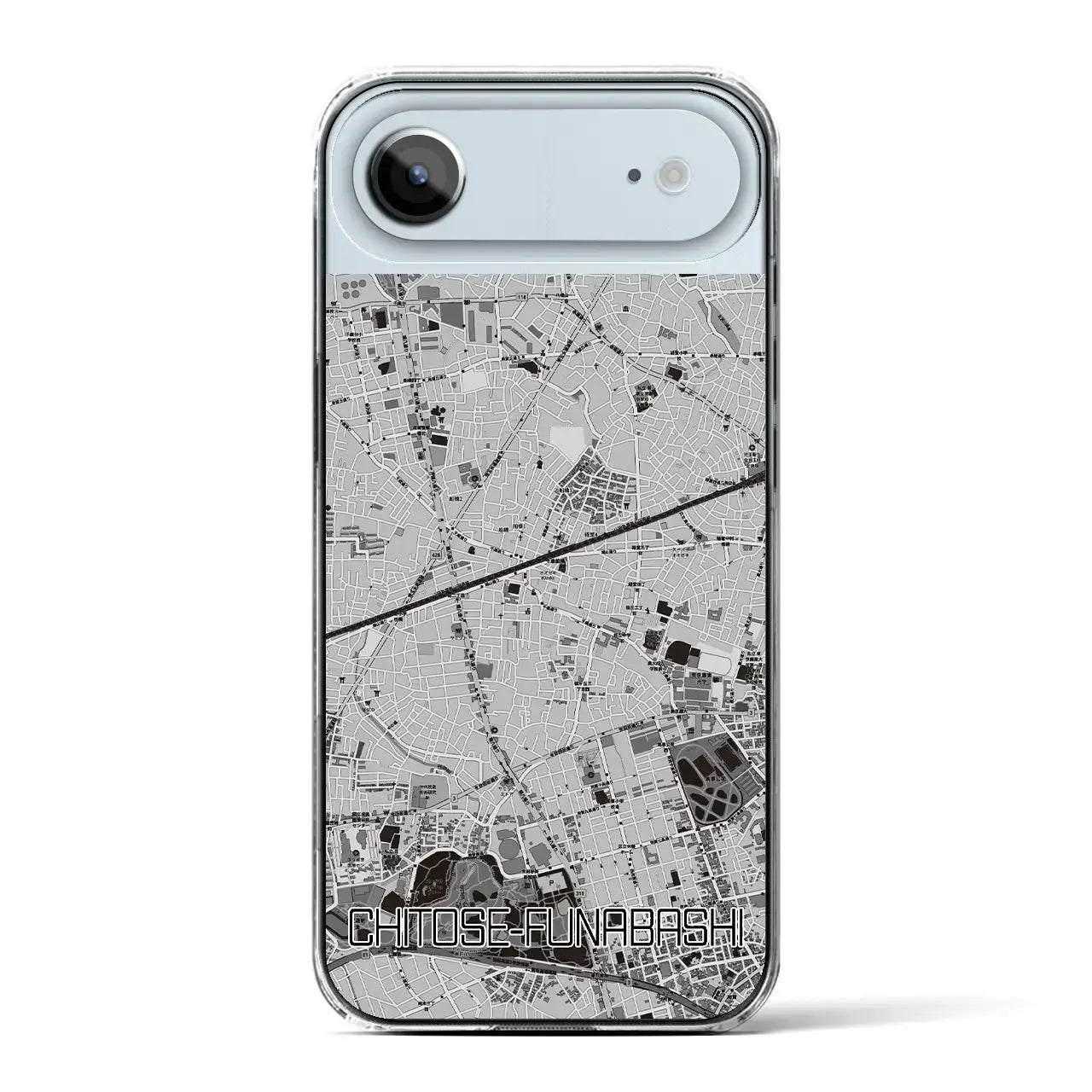【千歳船橋(東京都)】地図柄iPhoneケース(クリアタイプ)