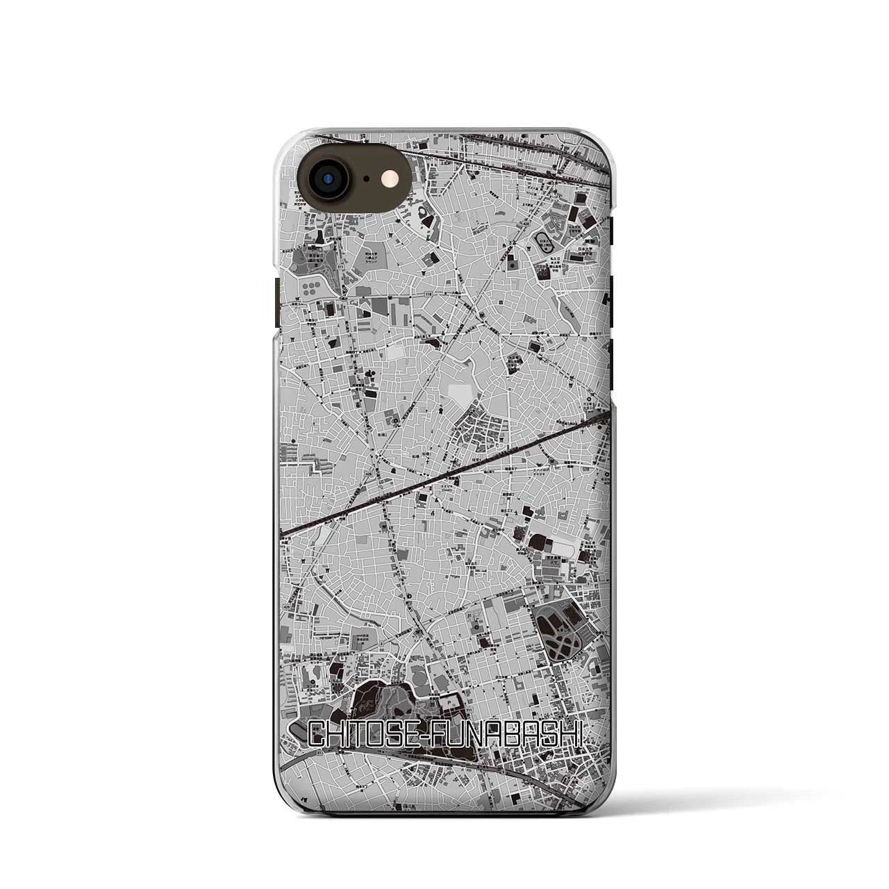【千歳船橋(東京都)】地図柄iPhoneケース(クリアタイプ)
