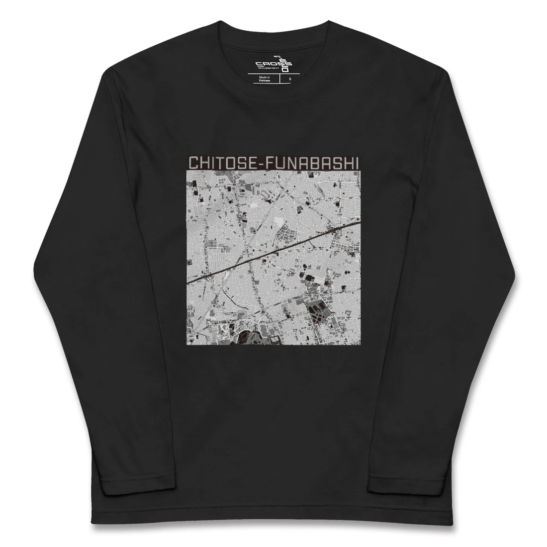 【千歳船橋(東京都)】地図柄ロングスリーブTシャツ