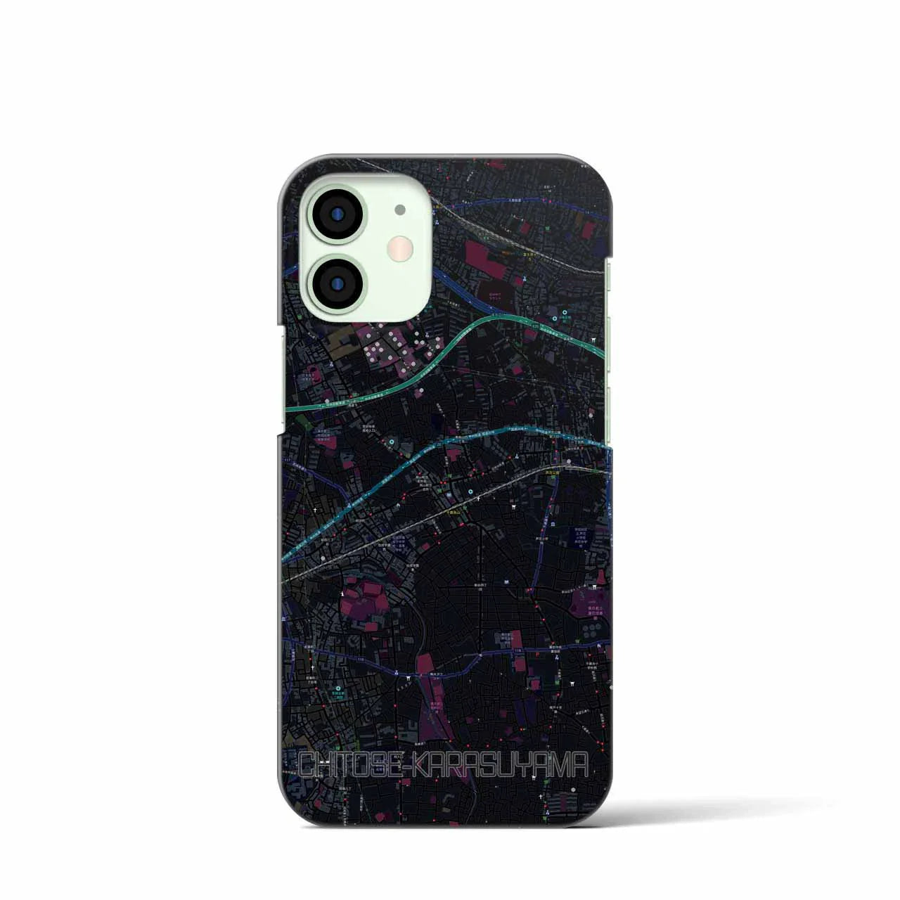 【千歳烏山(東京都)】地図柄iPhoneケース(バックカバータイプ)