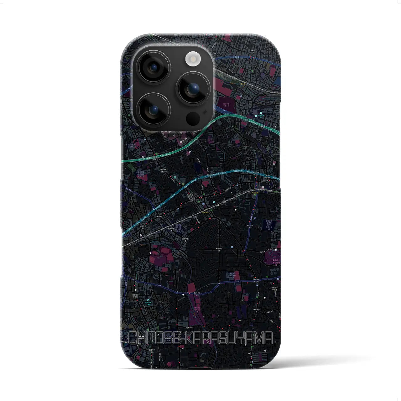 【千歳烏山(東京都)】地図柄iPhoneケース(バックカバータイプ)