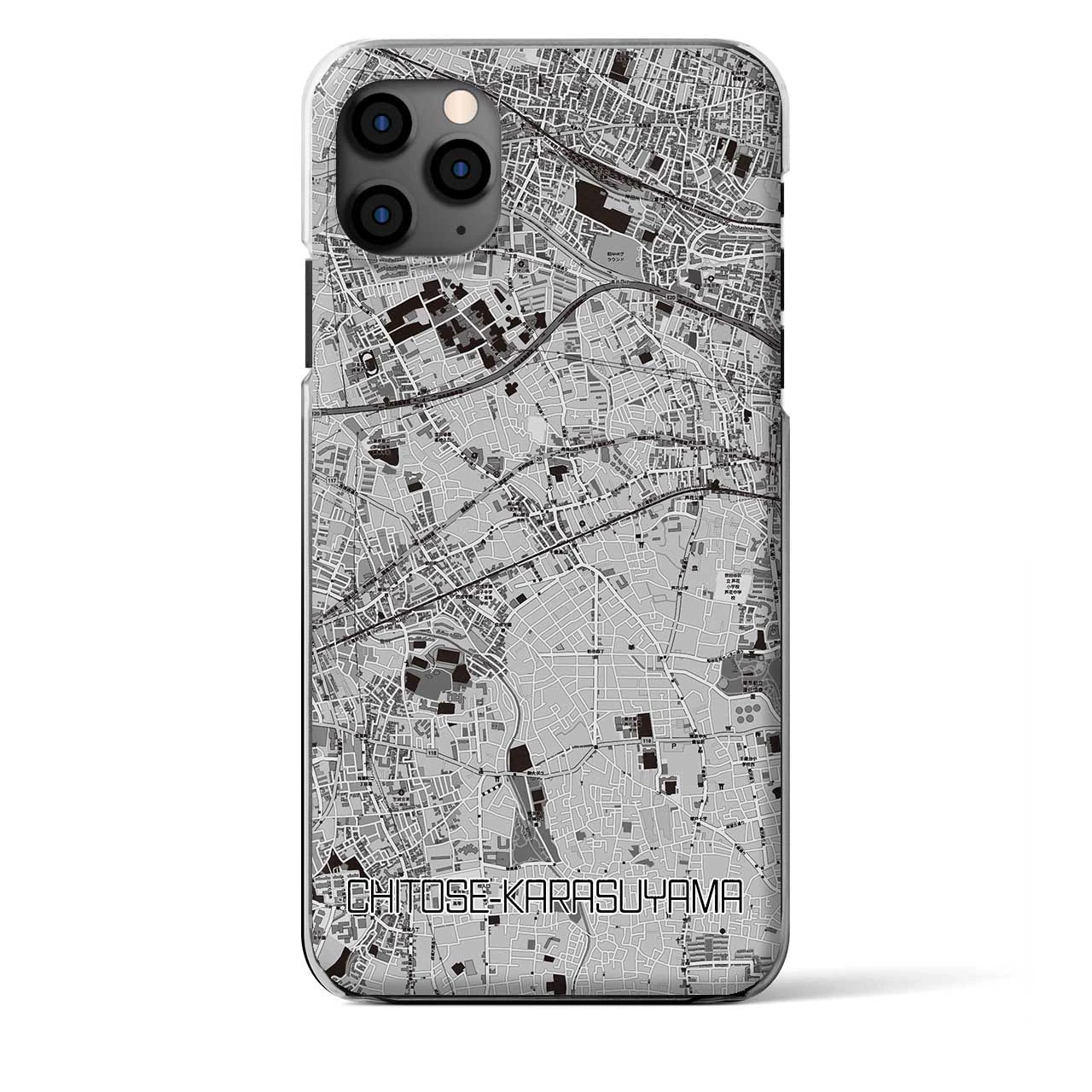 【千歳烏山(東京都)】地図柄iPhoneケース(クリアタイプ)