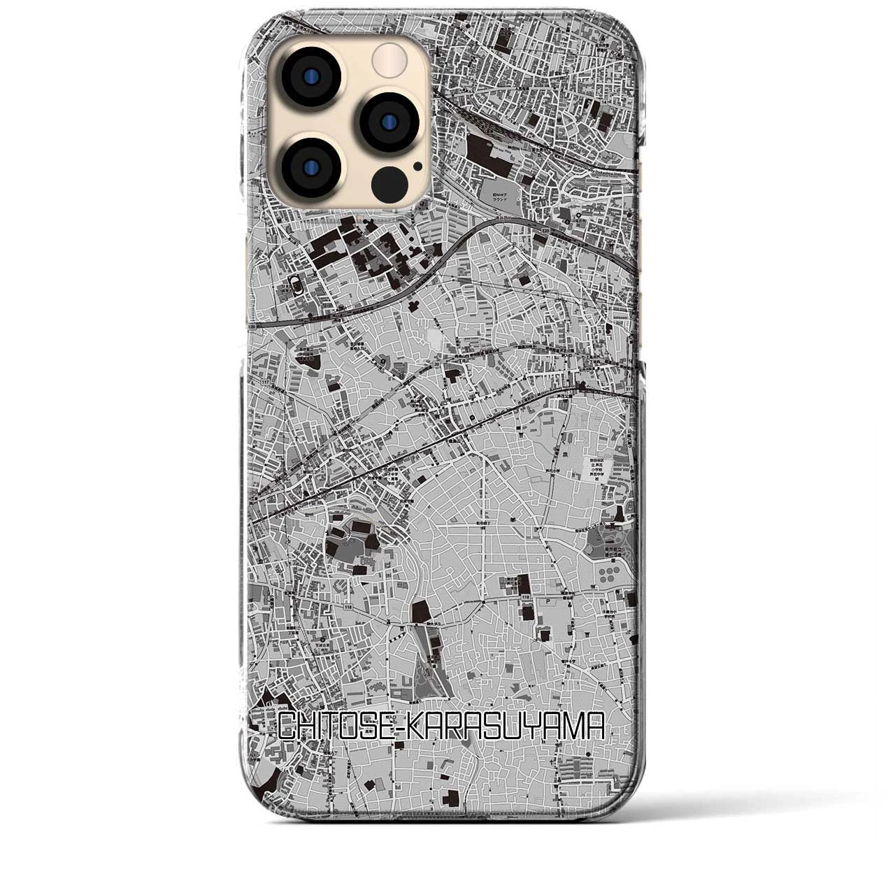 【千歳烏山(東京都)】地図柄iPhoneケース(クリアタイプ)