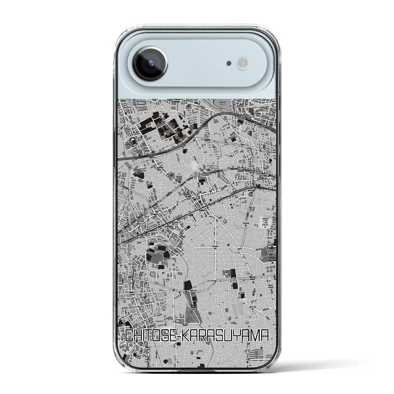 【千歳烏山(東京都)】地図柄iPhoneケース(クリアタイプ)
