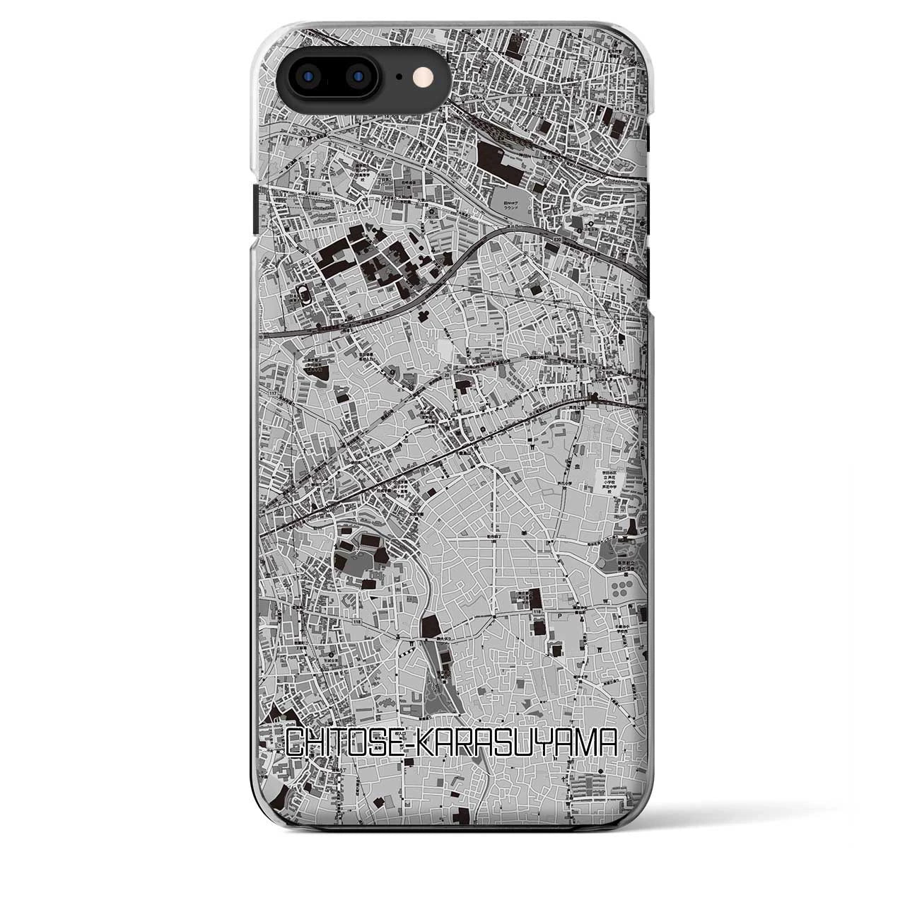 【千歳烏山(東京都)】地図柄iPhoneケース(クリアタイプ)