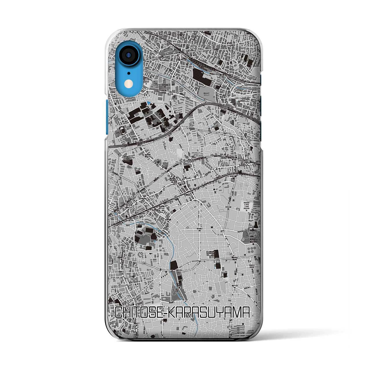 【千歳烏山(東京都)】地図柄iPhoneケース(クリアタイプ)