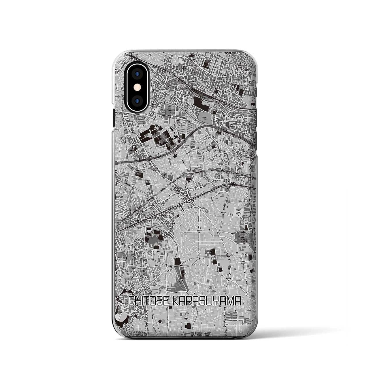 【千歳烏山(東京都)】地図柄iPhoneケース(クリアタイプ)