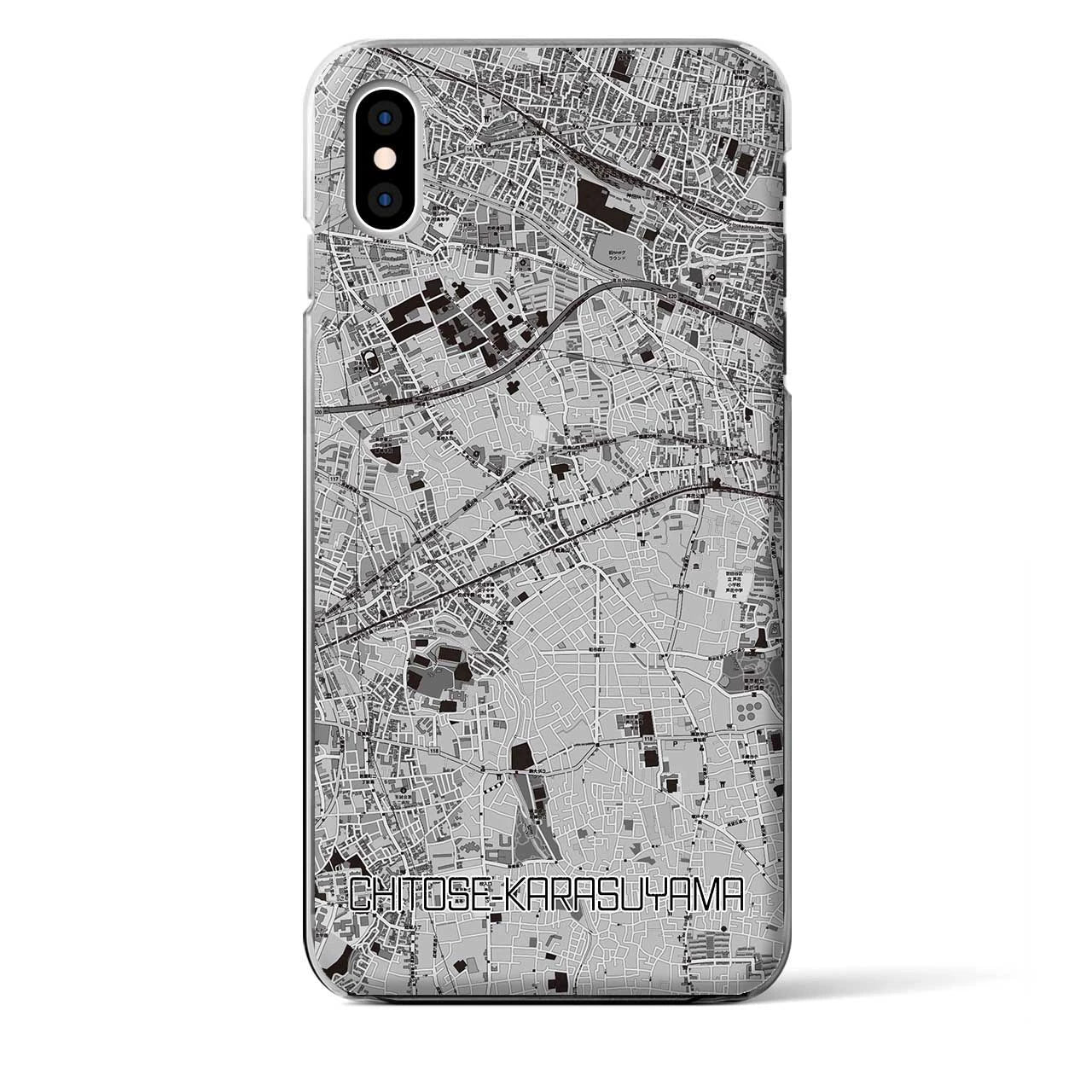 【千歳烏山(東京都)】地図柄iPhoneケース(クリアタイプ)