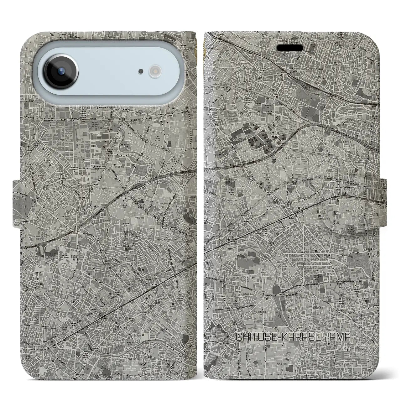 【千歳烏山(東京都)】地図柄iPhoneケース(手帳タイプ)