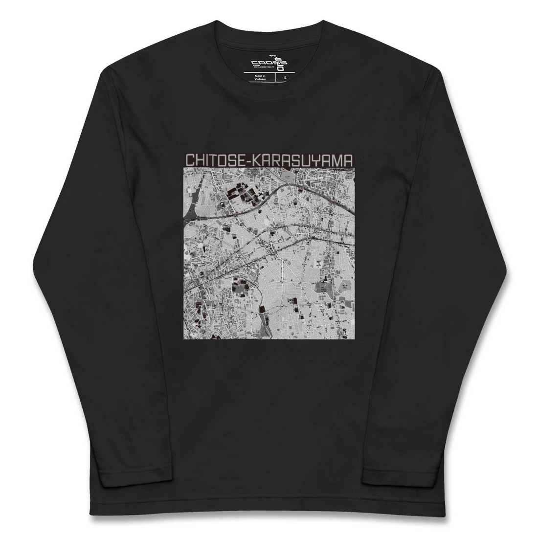 【千歳烏山(東京都)】地図柄ロングスリーブTシャツ