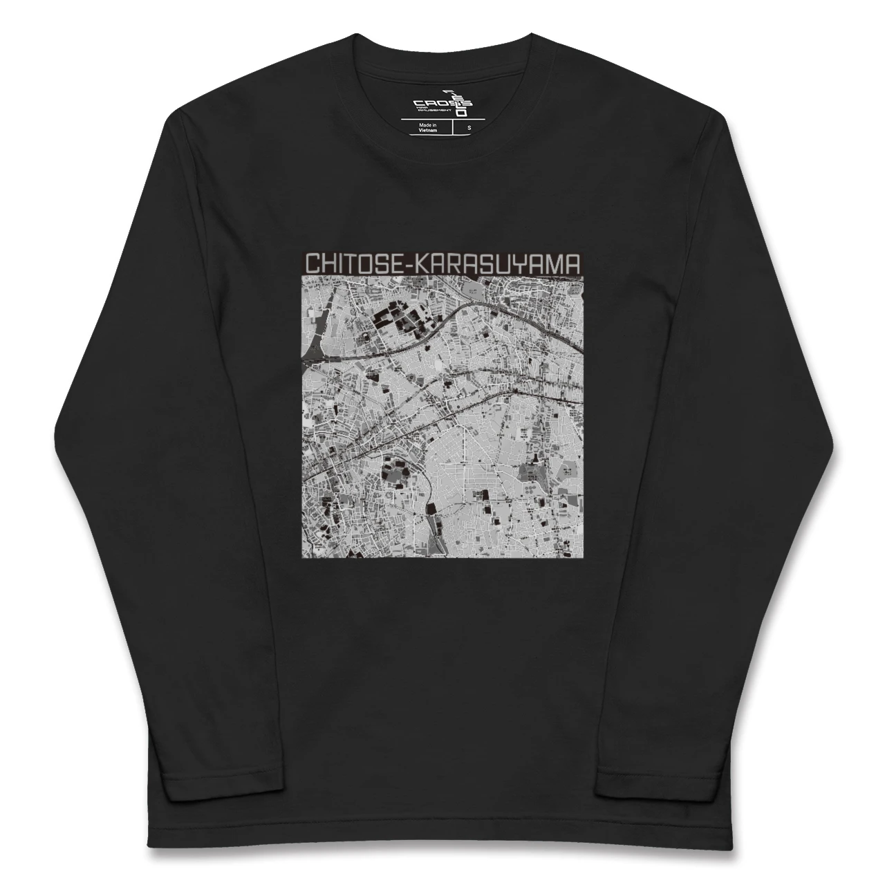 【千歳烏山(東京都)】地図柄ロングスリーブTシャツ