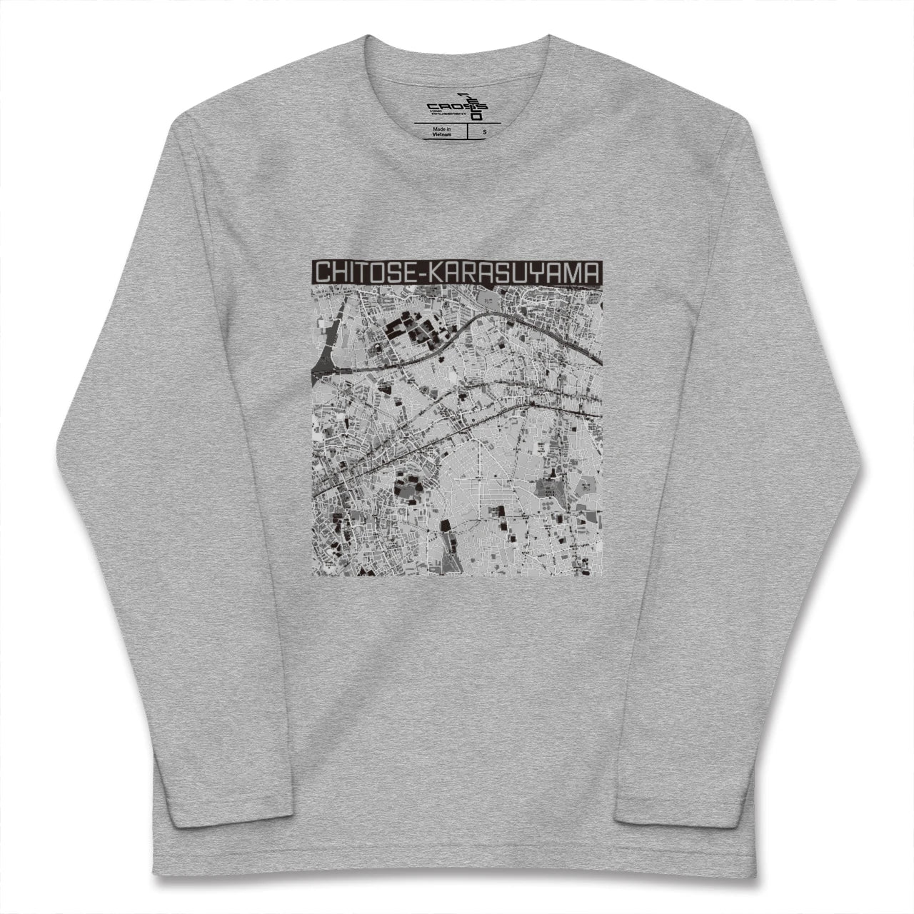 【千歳烏山(東京都)】地図柄ロングスリーブTシャツ