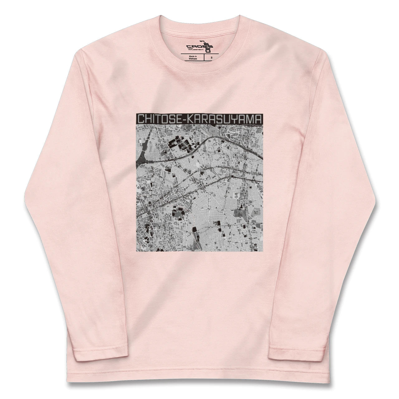 【千歳烏山(東京都)】地図柄ロングスリーブTシャツ