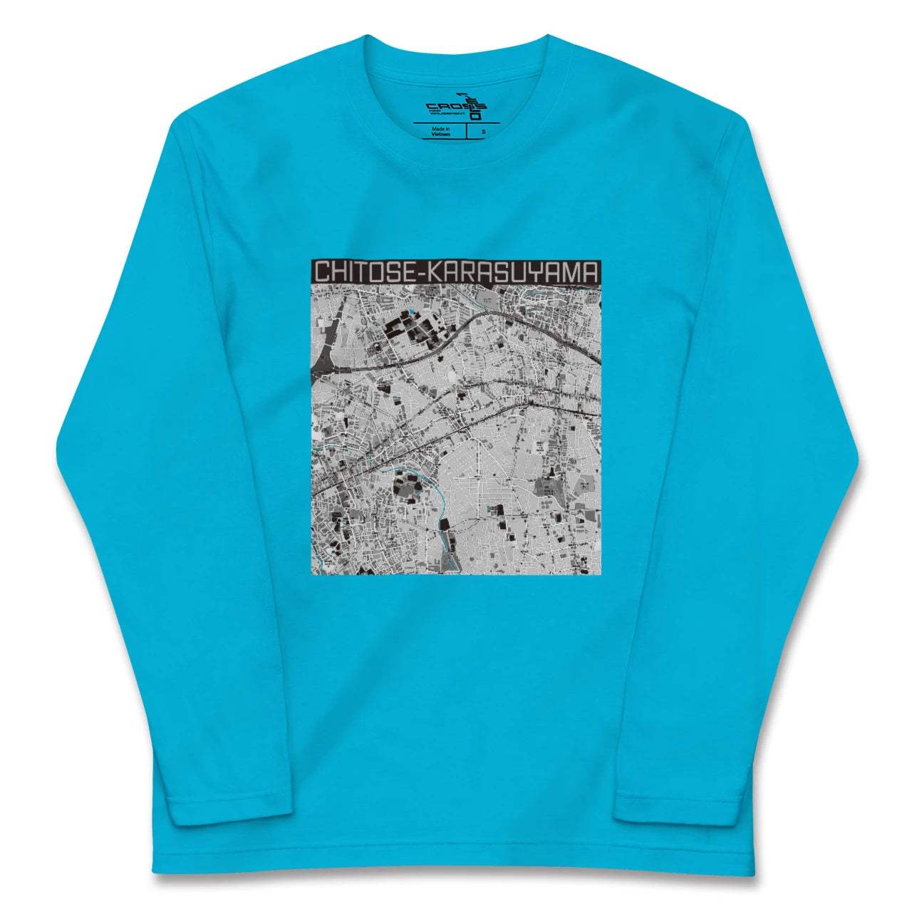 【千歳烏山(東京都)】地図柄ロングスリーブTシャツ