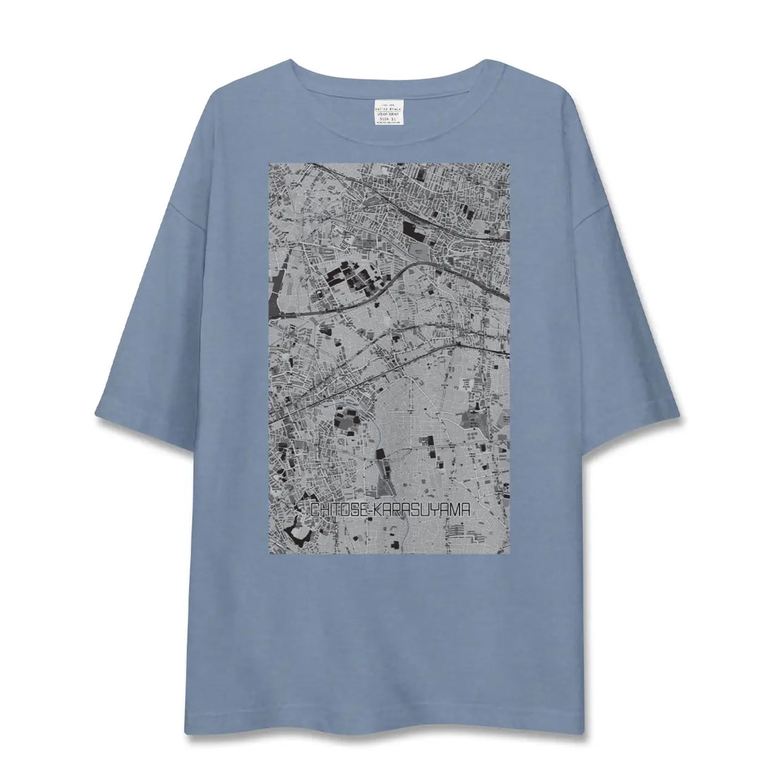 【千歳烏山(東京都)】地図柄ビッグシルエットTシャツ