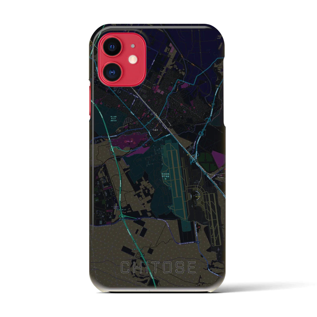【千歳(北海道)】地図柄iPhoneケース(バックカバータイプ)