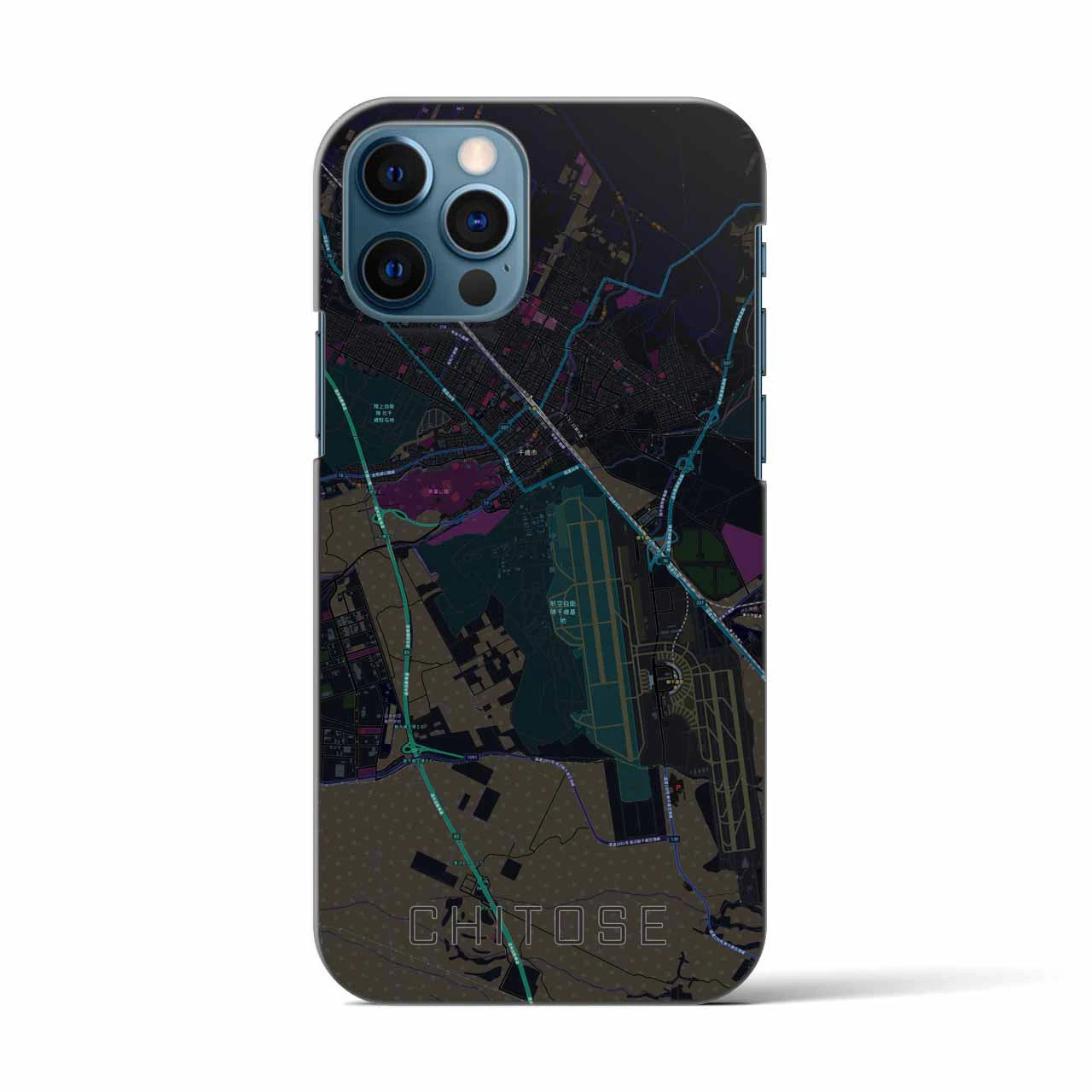 【千歳(北海道)】地図柄iPhoneケース(バックカバータイプ)