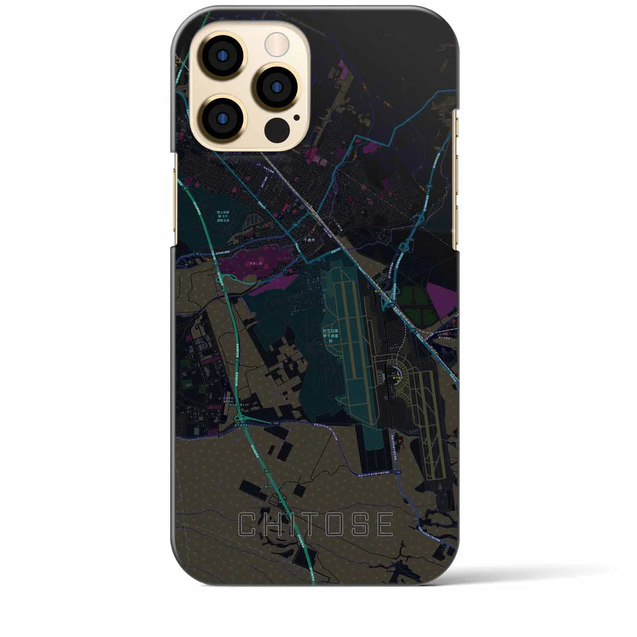 【千歳(北海道)】地図柄iPhoneケース(バックカバータイプ)